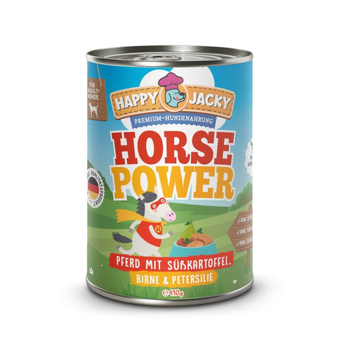 HAPPY JACKY - HAPPY JACKY | extra sensitive high-premium wet food for dogs without grains | Horse with sweet potato, pear & parsley - without preservatives, sugar-free