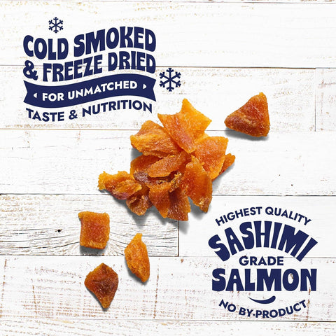 Finfare Pet Foods - Freeze-Dried Salmon Crumbles (Treat & Topper) for Dogs, 2oz