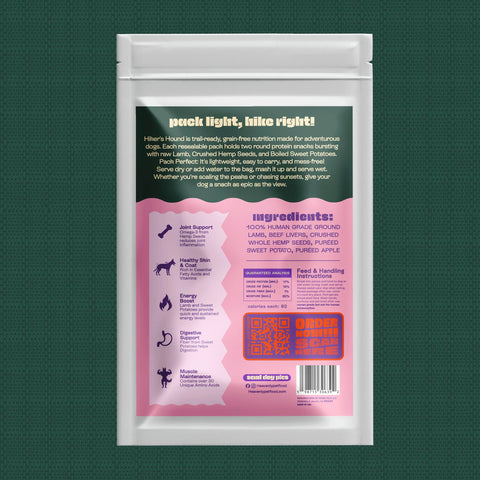 Heavenly Pet Food - Heavenly Hiker's Hound - Raw Lamb Recovery Bar for Dogs