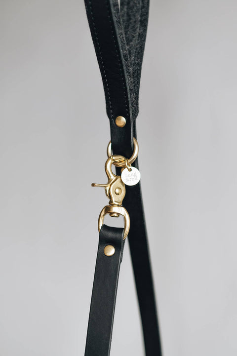 BAND&ROLL - SHORT LEATHER LEASH. HITCH