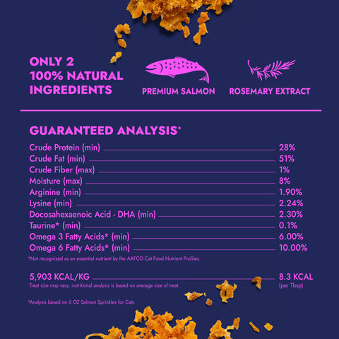 Finfare Pet Foods - Freeze-Dried Salmon Sprinkles (Topper) for Cats, 6oz