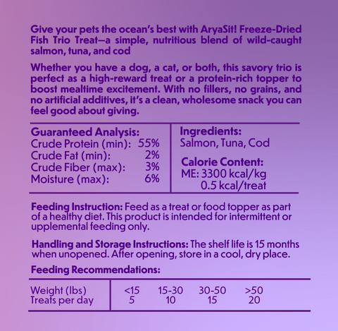 Arya Sit! - Freeze-Dried Fish Trio