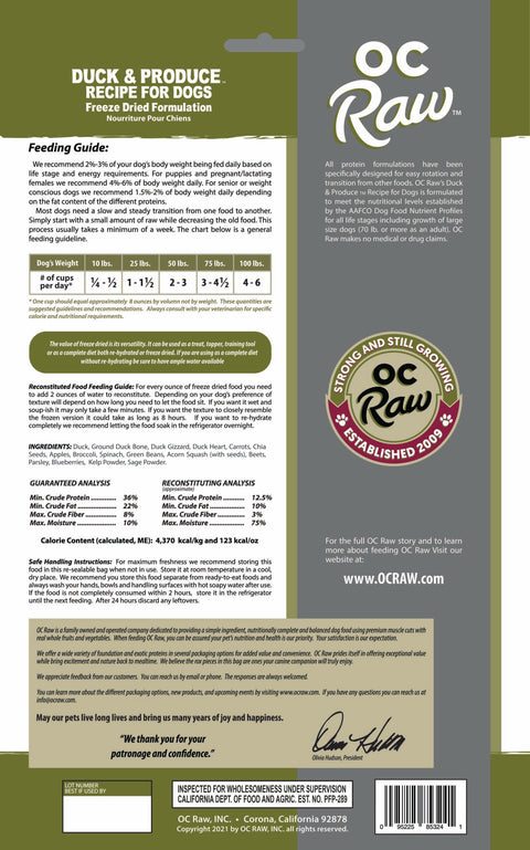 OC Raw - Freeze-Dried Meaty Rox Dog Food