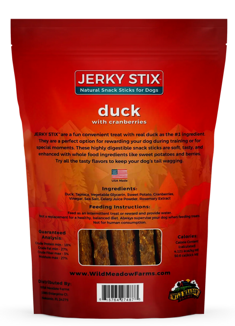 Wild Meadow Farms Jerky Stix Duck With Cranberries