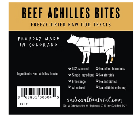 Sadie's All Natural Beef/Bison Achilles Bites