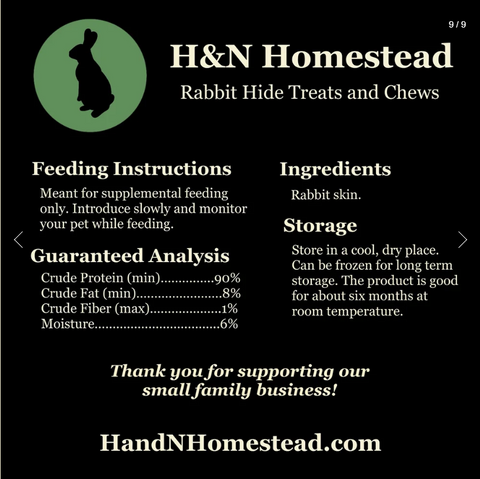 H&N Homestead Braided Rabbit Hide Dog Chew