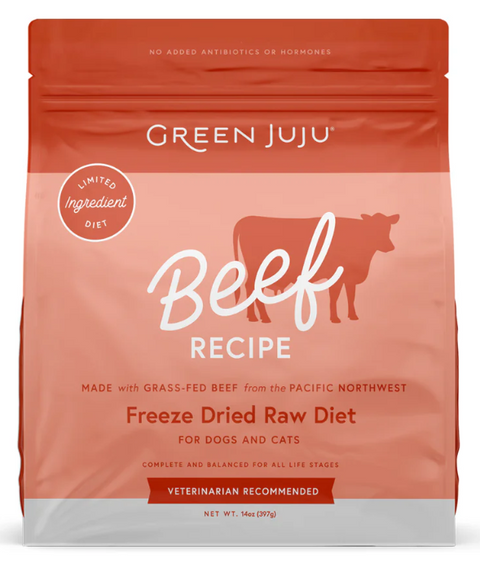 Green JuJu - Beef Recipe Freeze Dried Raw Diet for Dogs and Cats