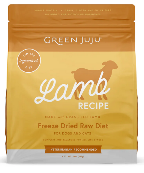 Green JuJu - Lamb Recipe Freeze Dried Raw Diet for Dogs and Cats