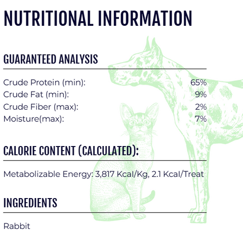 Raw Dynamic - Air-Dried Raw RABBIT TREATS