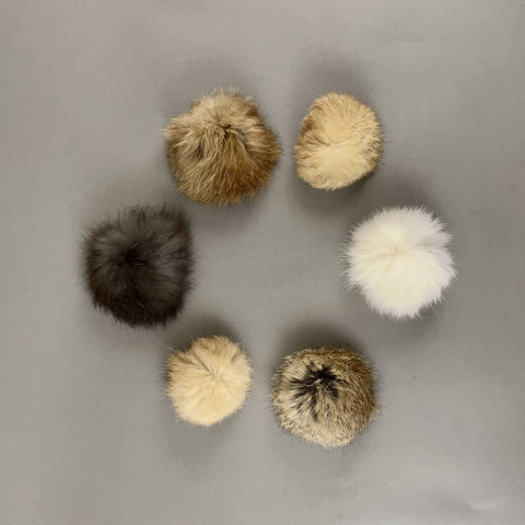 Pawsome Pet Toys - Handmade Rabbit Fur Cat Toy, Fur ball for cats