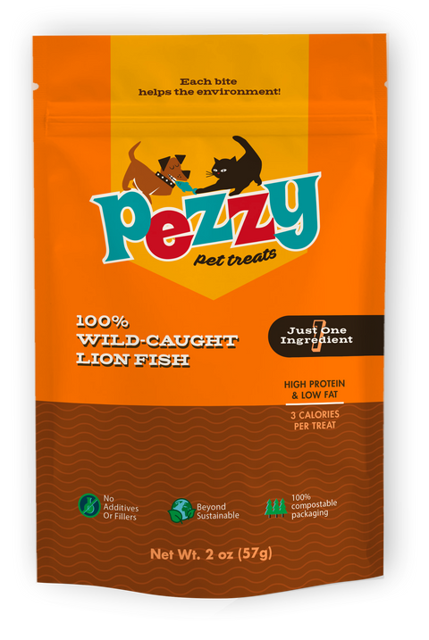 Pezzy Pets - Lionfish Sticks (Single Ingredient Dog & Cat Treats)