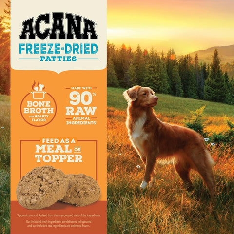 ACANA Free-Run Turkey Patties Freeze-Dried Dog Food & Topper 14 oz