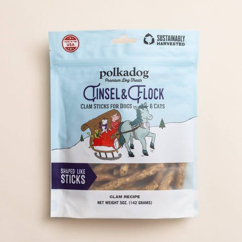 Polkadog - Holiday Pouch: Tinsel & Flock (Clam) - 5oz