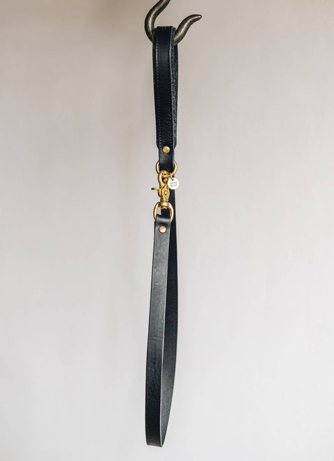 BAND&ROLL - SHORT LEATHER LEASH. HITCH