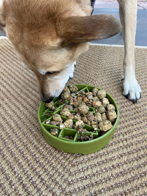 SodaPup Dog Toys - Pine Tree Design eBowl Enrichment Slow Feeder Bowl for Dogs