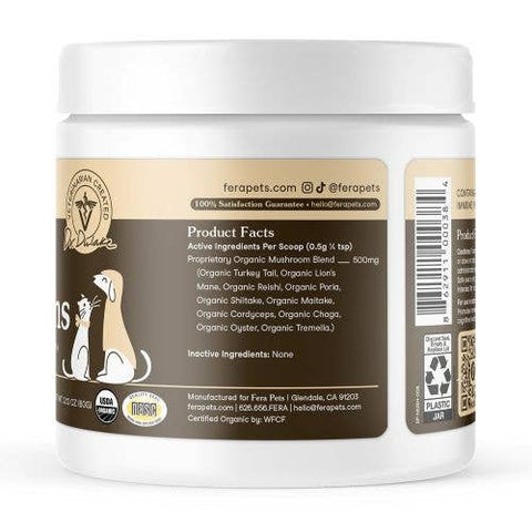 Fera Pets - USDA Organic Mushrooms - Immune Support for Dogs and Cats