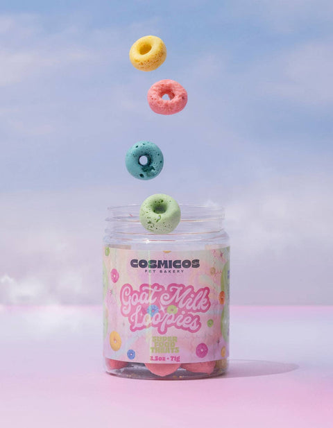 Cosmicos Pet Bakery - Goat Milk Loopies – Nutrient-Packed Toppers for Cats & Dogs