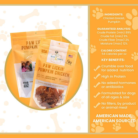 Mika and Sammy's Gourmet Pet Treats - Paw Lickin' Pumpkin Chicken