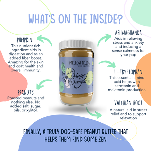 Happy Dingos - Mellow Fellow Calming Peanut Butter - 16oz