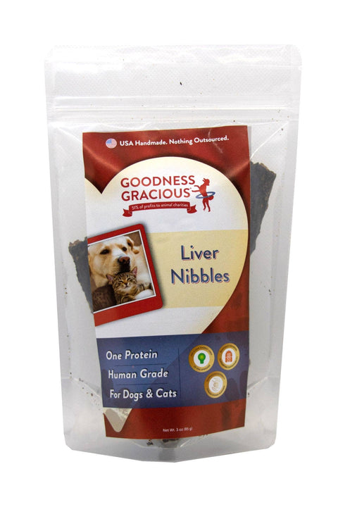 Goodness Gracious - Beef Liver Nibbles (Human Grade, 1 Protein) 3oz