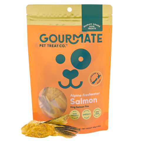 Gourmate Pet Treat Co. - Gourmate Alpine Freshwater Salmon Fin | 100% Salmon Treat