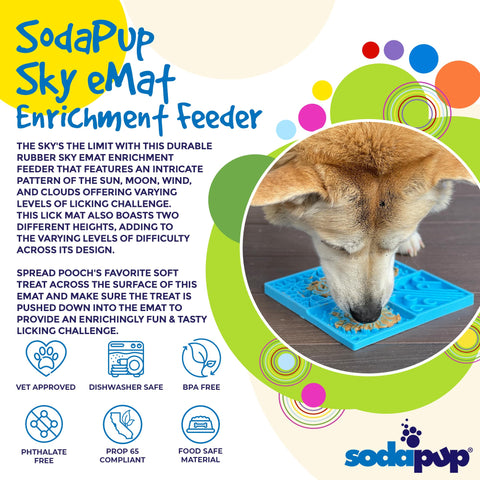SodaPup Dog Toys - Sky Design eMat Enrichment Lick Mat