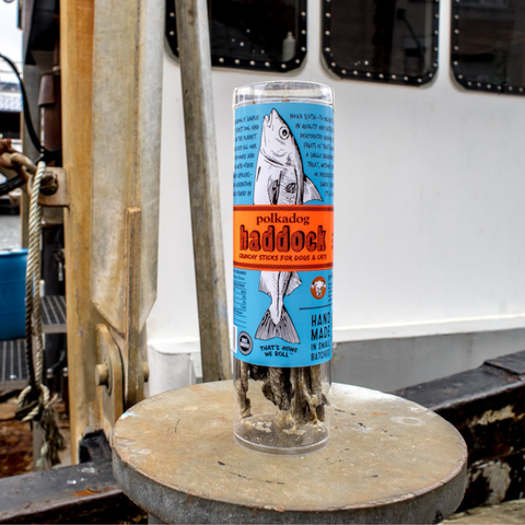 Polkadog - Haddock Skin Jerky - 2oz Tube - Dog Treats