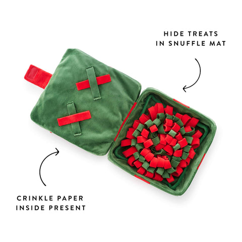 The Foggy Dog - Holiday Present Interactive Snuffle Dog Toy