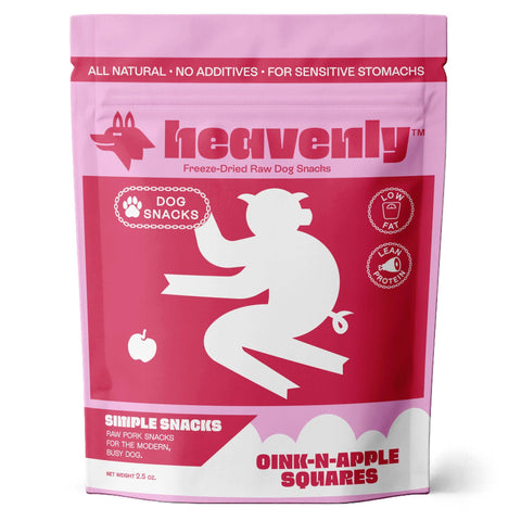 Heavenly Pet Food - Heavenly Simple Snacks - Oink-N-Apple Squares Dog Treats