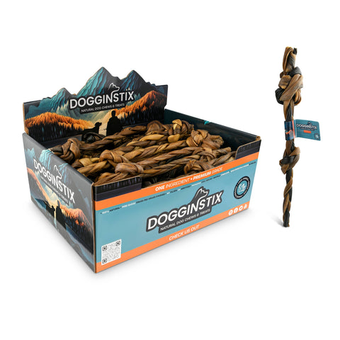 Dogginstix - Braided Sticks Lamb Collagen Double Knots