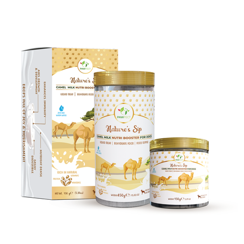 Pawfect Pet Foods Pvt Ltd - USA - Pawfect Nature's Sip 100% Natural Camel Milk Powder for Dogs & Puppies| Easily Digestible| Source of Vitamins, Minerals, Probiotics| Healthy Topper| Hydration Support | Milk Replacer for Dogs
