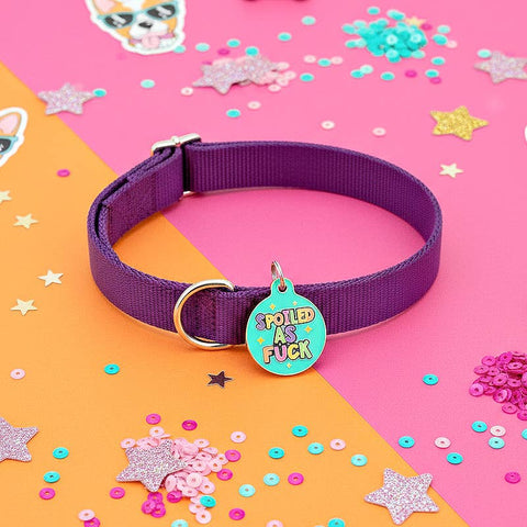 Bad Tags - Personalized Dog ID Tag w/ Scannable Code - Spoiled As Fuck