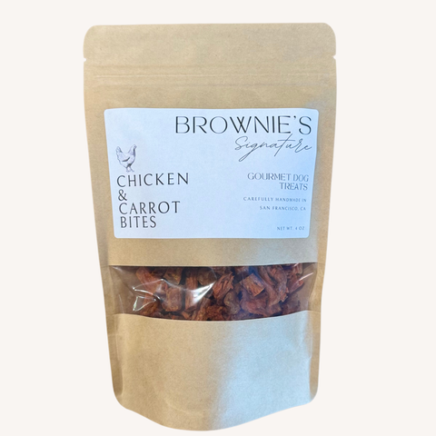 Brownie's Dog Treats - Chicken & Carrot Bites - 4 Oz Package