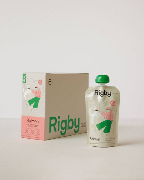 Rigby - Organic Salmon Squeeze Pouch for Dogs - 6 Pack