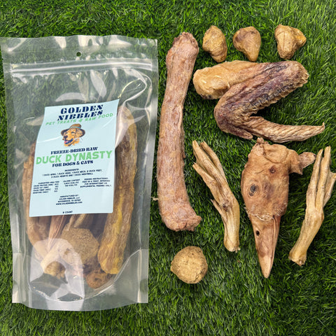 Golden Nibbles - Duck Dynasty - Variety Bag Freeze-Dried Treat/Chews for Dogs