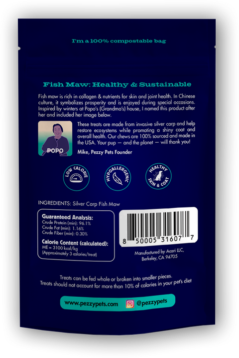 Pezzy Pets - Fish Maw (Single Ingredient Chew)