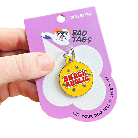 Bad Tags - Dog Tag w/ Personalized QR Code - Snackaholic