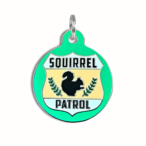 Bad Tags - Dog ID Tag with Personalized QR Code - Squirrel Patrol