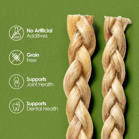 Palz&Co - Moodog Beef Braided Tendon 8", 2 Pack