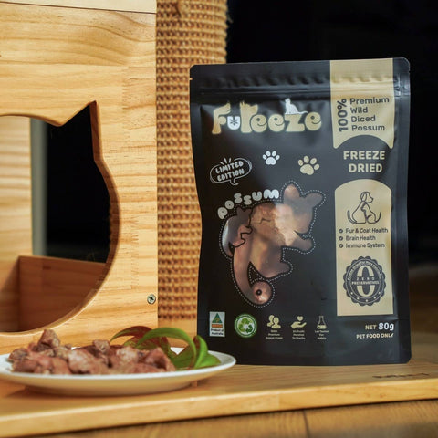 Fureeze - 70g Freeze Dried Diced Possum By Fureeze™