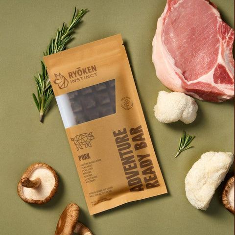 RYŌKEN INSTINCT - Pork Treat & Snack Bar for Active Dogs - Energy & Recovery