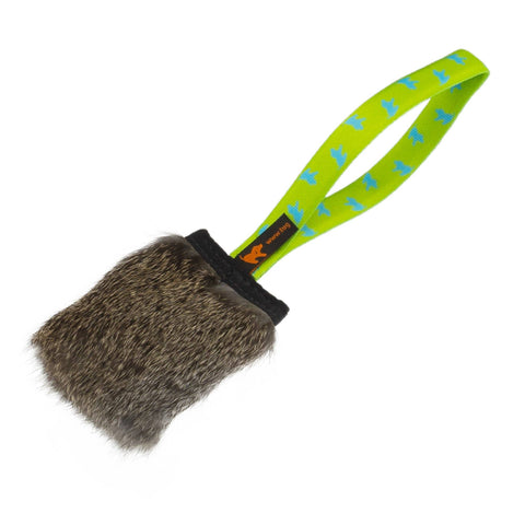 Tug-E-Nuff - Rabbit Fur Squeaker Tug | Responsibly Sourced | Tug-E-Nuff