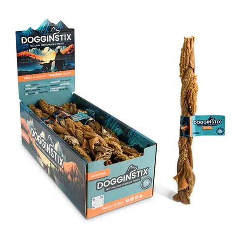 Dogginstix - 12" Braided Beef Tripe Sticks