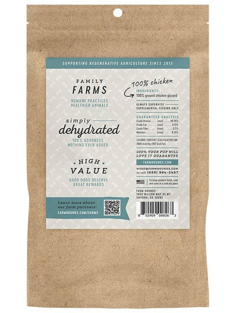 Farm Hounds - Chicken Gizzard Trainer Treats - All-Natural - 4oz