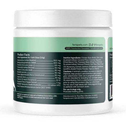 Fera Pets - Hip + Joint Support Soft Chews for Dogs Pet Supplement