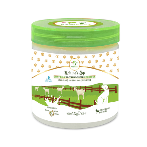 Pawfect Pet Foods Pvt Ltd - USA - Pawfect Nature's Sip 100% Natural Goat Milk Powder for Dogs & Puppies| Easily Digestible| Source of Vitamins, Minerals, Probiotics| Healthy Topper| Hydration Support | Milk Replacer for dogs