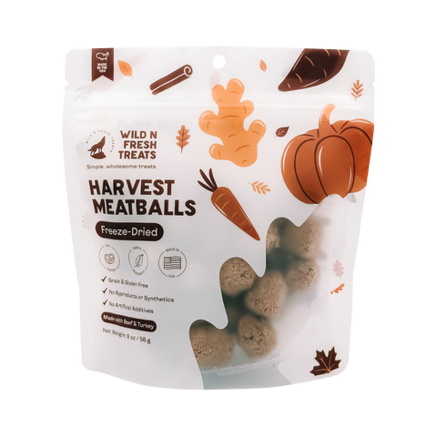 Wild n Fresh Treats - Freeze-Dried Harvest Meatballs (Beef + Turkey)