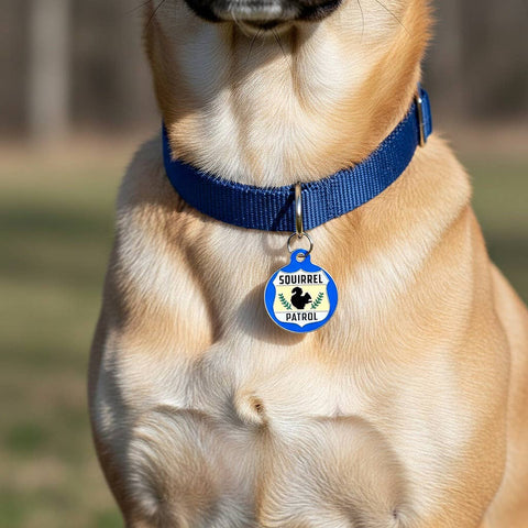 Bad Tags - Dog ID Tag with Personalized QR Code - Squirrel Patrol