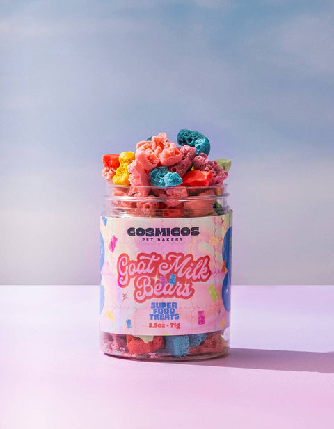 Cosmicos Pet Bakery - Goat Milk Bears Treats – Nutrient-Packed Toppers for Cats & Dogs