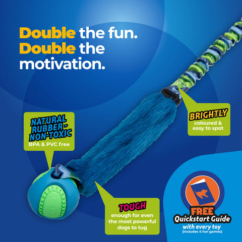 Tug-E-Nuff - Fauxtastic PowerBall Bungee | Strong Dog Toys | Tug-E-Nuff